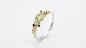Preview: Saphir Peridot Ring 925 Silber vergoldet – Damen Ring mit Edelsteinen elegant & modern